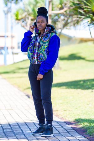 Ladies- Zium African Print Winter Parka Jacket