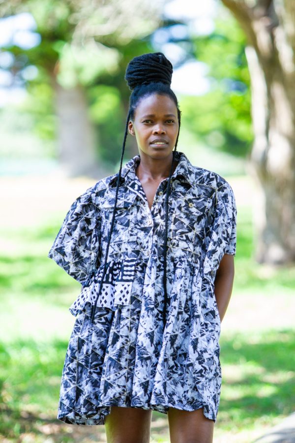 Ingwe Black & White Shirt Dress