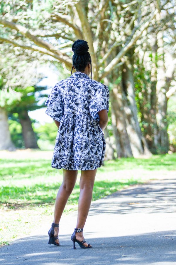 Ingwe Black & White Shirt Dress