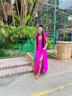 Maxi Plain Magenta Dress